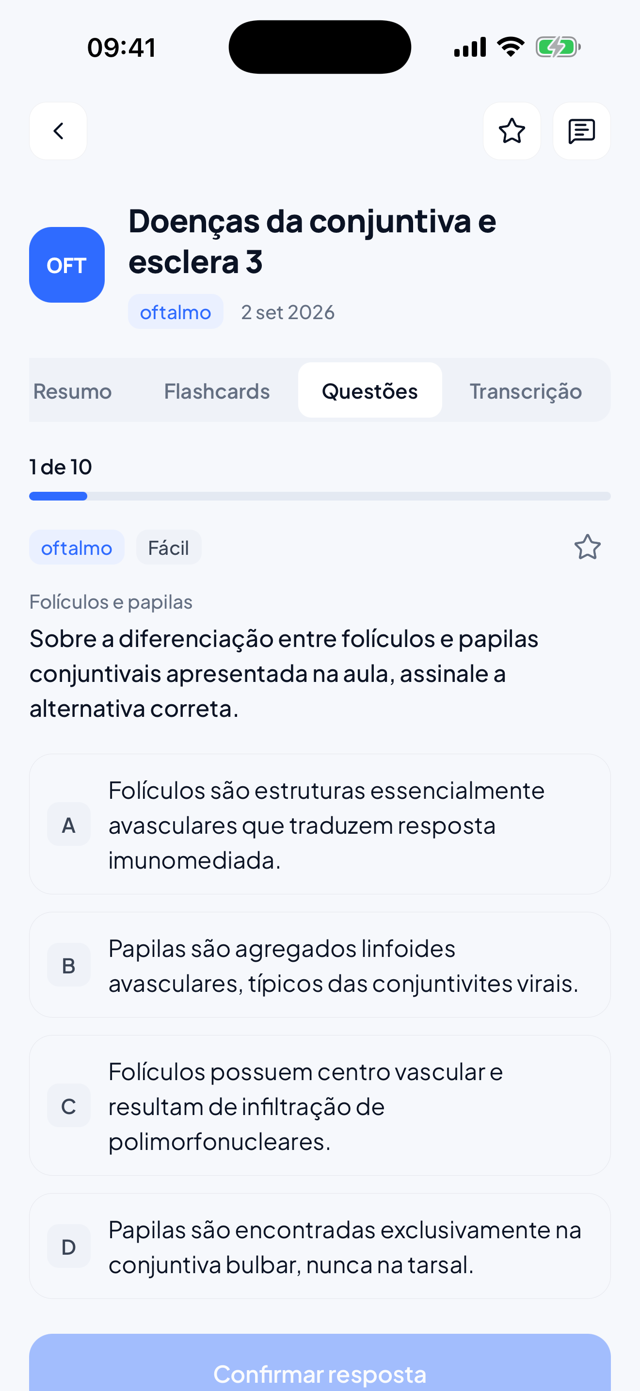 Questão com explicação no MedMaster